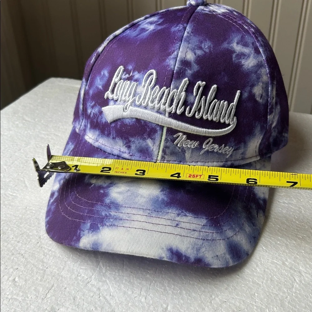 NWOT Sunsations embroidered Long Beach Island NJ Tie Dye LBI adjustable Hat OS